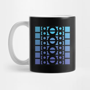 “Dimensional Planets & Moons” - V.3 Blue - (Geometric Art) (Dimensions) - Doc Labs Mug